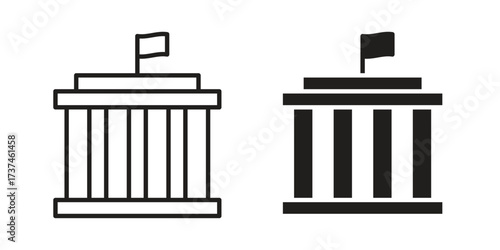 Institute icon vector sign symbol