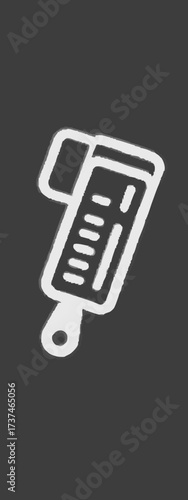 Outline icon of a retractable measuring tape, a common construction and DIY tool for accurate length measurement and renovation projects