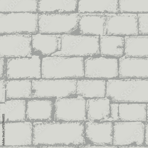 Vector seamless pattern or background with realistic brick wall, stone. On the theme of construction, funeral services. Old shell rock with holes. Wallpaper, tile, fabric, tombstone,  memorial. No ai
