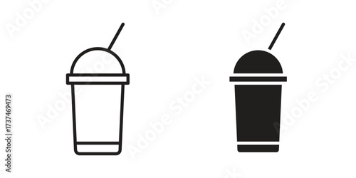 Milkshake icon vector sign symbol