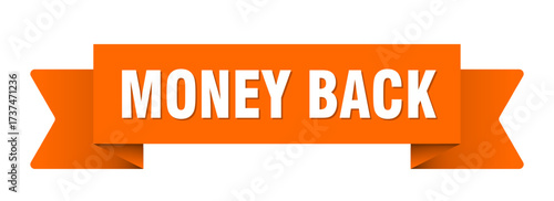 money back ribbon isolated on transparent background. money back ribbon