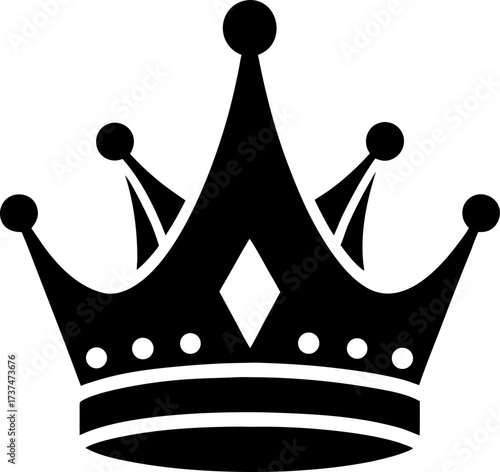 crown silhouette black icon