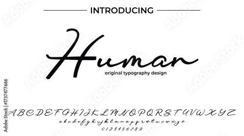 Human - Elegant Script Font for Smooth Handwritten Design and Craeative Typography