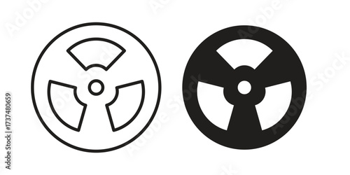 Radioactive icon vector sign symbol