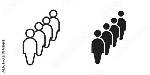 Queue icon vector sign symbol