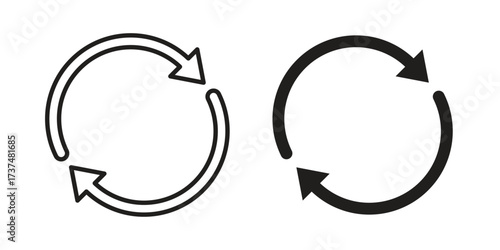 Recurring icon vector sign symbol