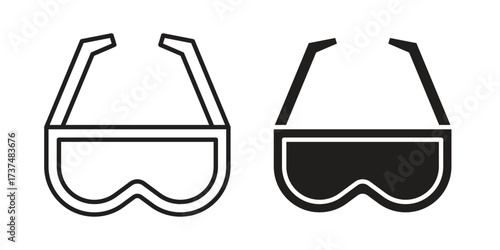 Safety glasses icon vector sign symbol