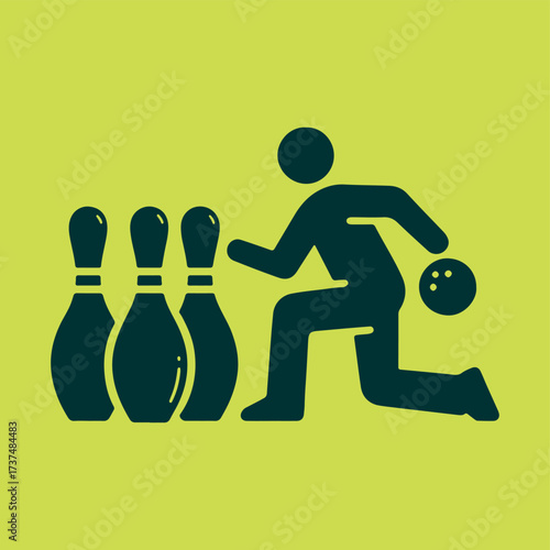 vector " Bowling " illustration vector Design with background