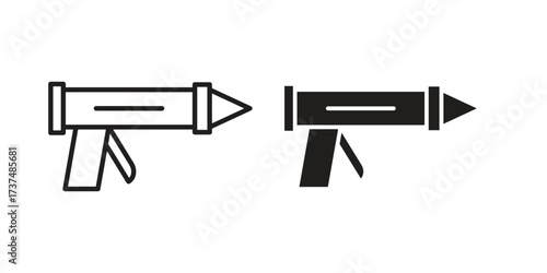 Sealant gun icon vector sign symbol