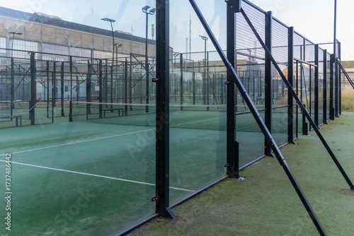 01-10-2025 - copenhagen, Denmark. Padel court outdoor 2025