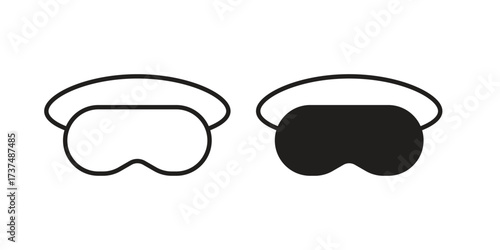 Sleeping mask icon vector sign symbol