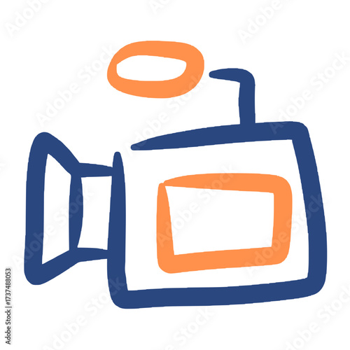 Handdrawn video camera illustration