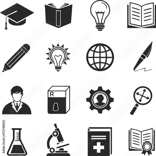 
Educational and School Icons Collection