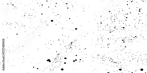 Black ink splat paint texture splash background with grunge liquid drops for design art illustration