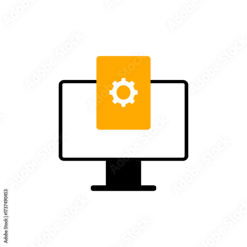 Automation icon, automation symbol isolated on transparent background