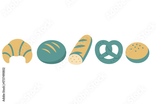 Delightful assortment of baked goods showcasing a variety of shapes and textures for any meal or occasion