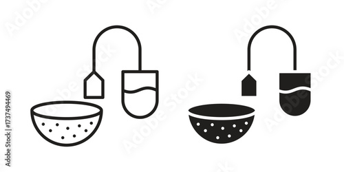 Tea infuser icon vector sign symbol