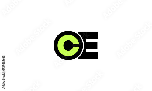 CE initial letters, monogram logo
