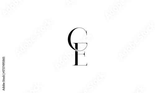CE initial letters, monogram logo