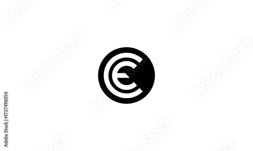 CE initial letters, monogram logo