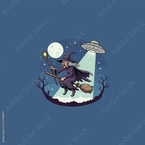 Witch Abduction Halloween Fusion