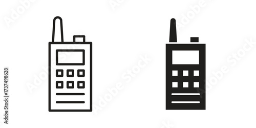 Walkie talkie icon vector sign symbol