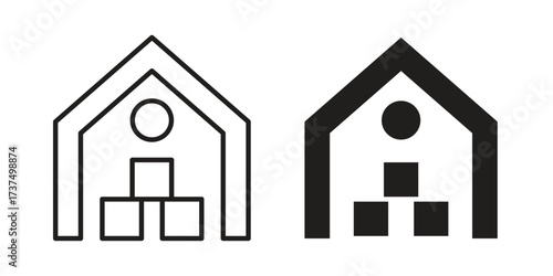 Warehouse icon vector sign symbol