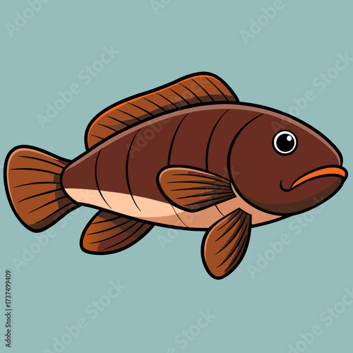 vector illustration of a goldfish