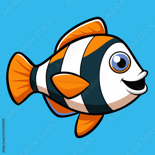 vector illustration of an underwater fish