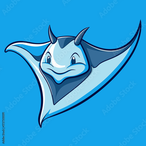 vector illustration of a cartoon fish