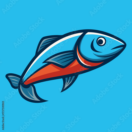 vector illustration of a fish