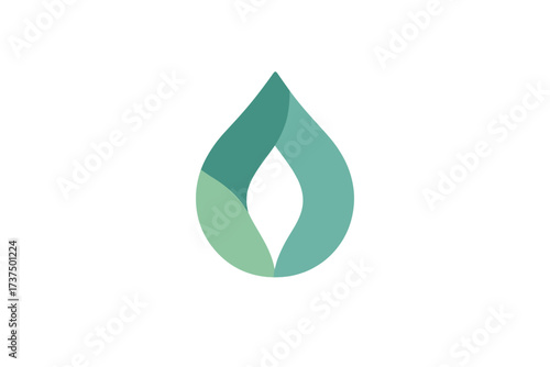 Modern and minimalistic water droplet design symbolizing purity and freshness in a creative context