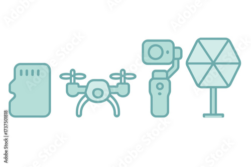 Modern videography and photography equipment for digital content creation