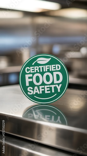 Pristine certified food safety seal of approval for kitchens and restaurants