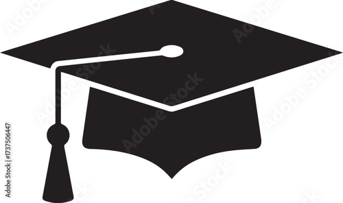 Silhouette of a Graduation Cap with Tassel academic cap