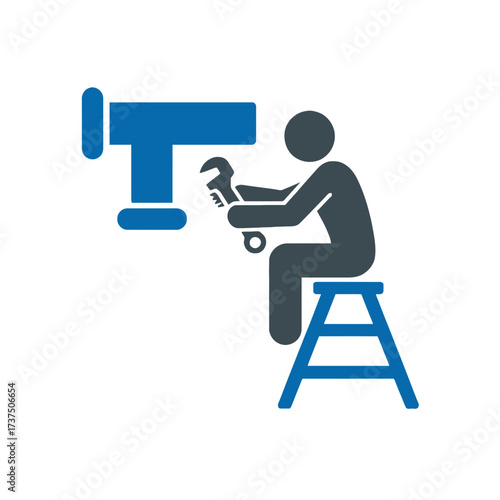 Plumber repairing a pipe a skilled tradesman fixing plumbing issues with tools and expertise
