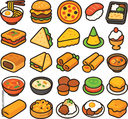 Japanese Food Illustration Collection for Cooking and Menu Design