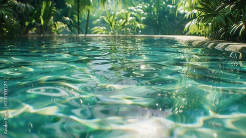 Tropical water pool background