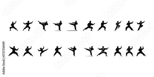 Basic RGBMartial Arts Icon Set Vector