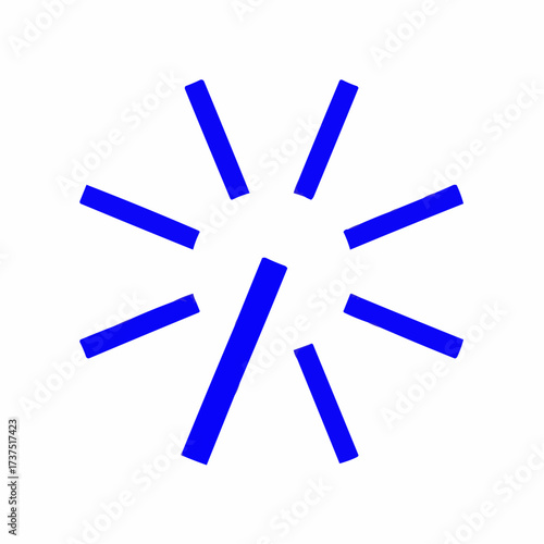 Dynamic blue abstract burst symbolizing energy, innovation, and bright ideas radiating outwards with modern flair