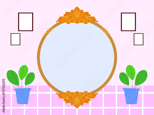 Mirror Concept IllustrationVector Style