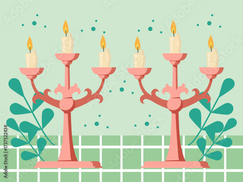 Cadlestick Concept IllustrationVector Style