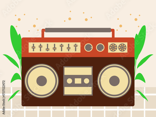 Cassettte Concept IllustrationVector Style