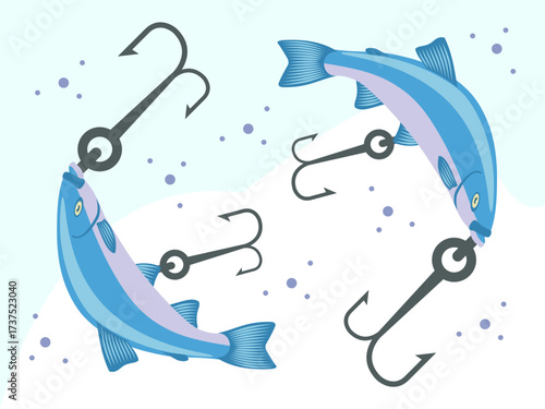 Wobbler Lure Concept IllustrationVector Style