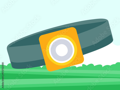 Headlamp Concept IllustrationVector Style