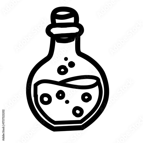Hallowen line art collection potion botle)