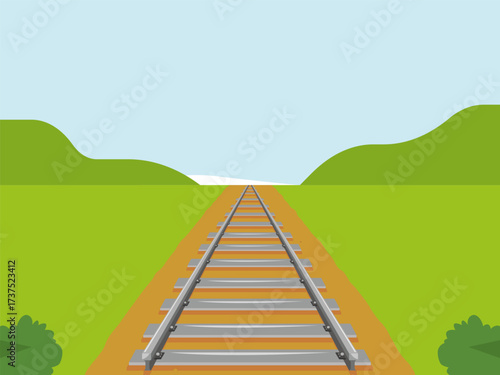 Railroad Concept IllustrationVector Style
