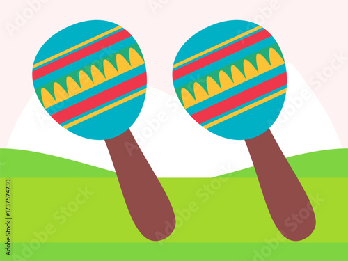 Maracas Concept IllustrationVector Style