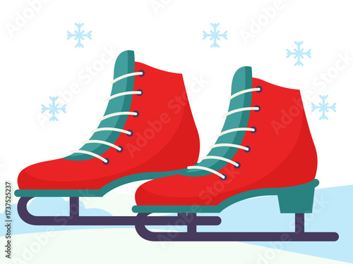 Snow Shoes Concept IllustrationVector Style