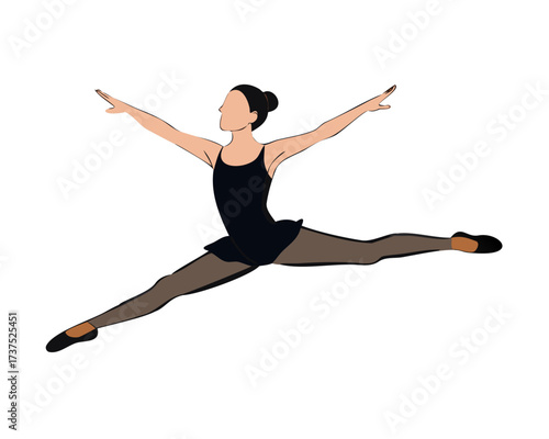 young woman jumping